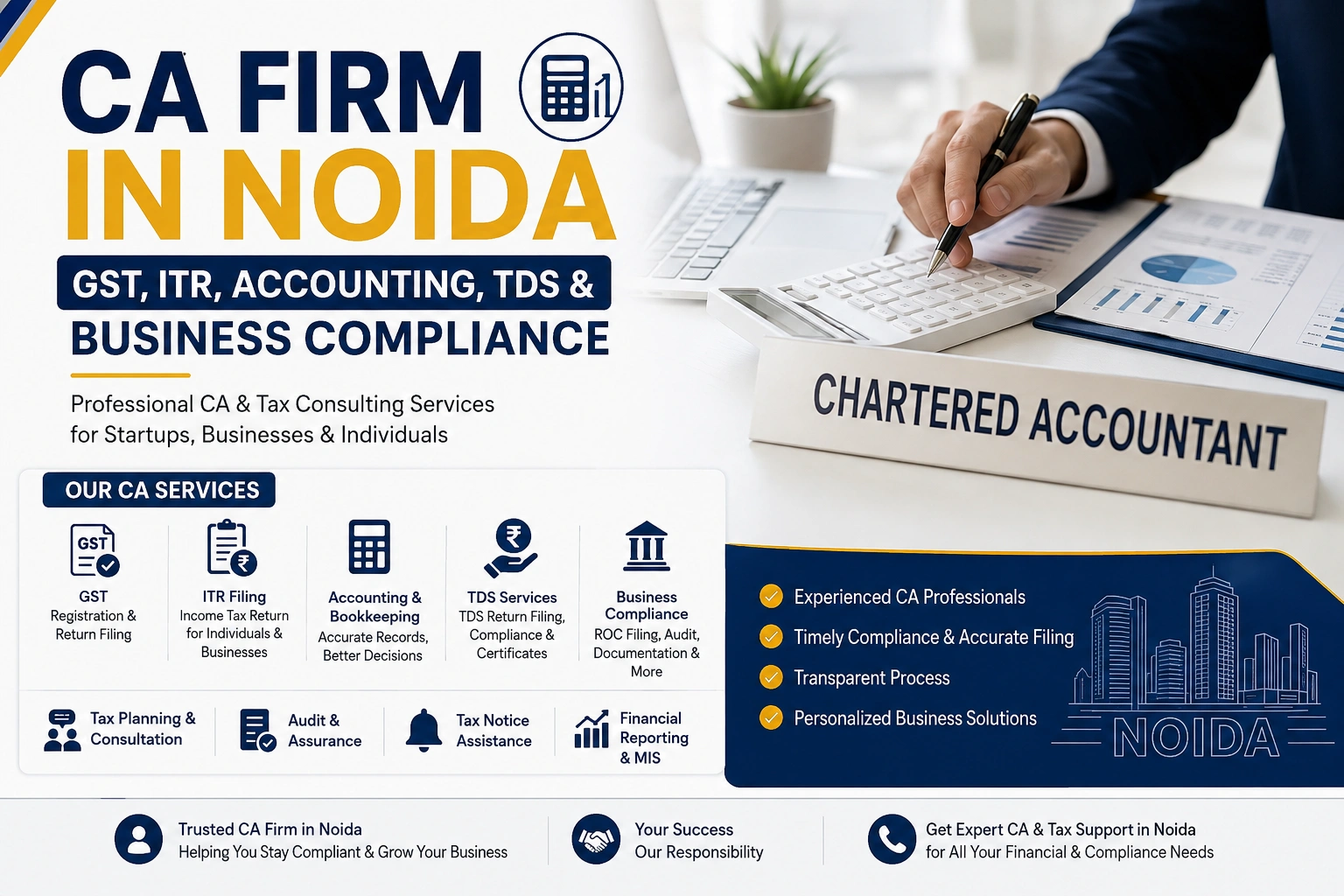 CA Firm in Noida: Guide to GST, ITR & Business Compliance