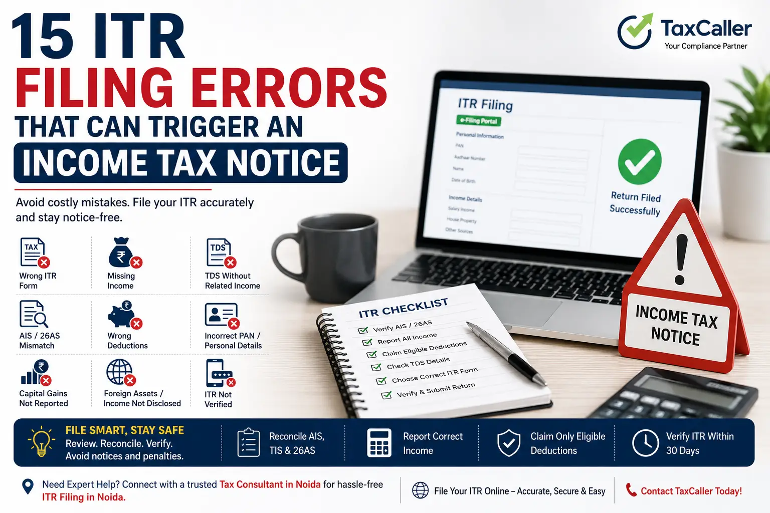 15 ITR Filing Errors That Can Trigger an Income Tax Notice