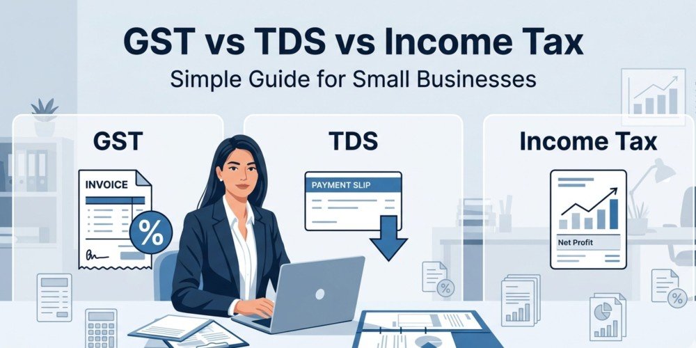 GST vs TDS vs Income Tax Guide for Small Businesses India